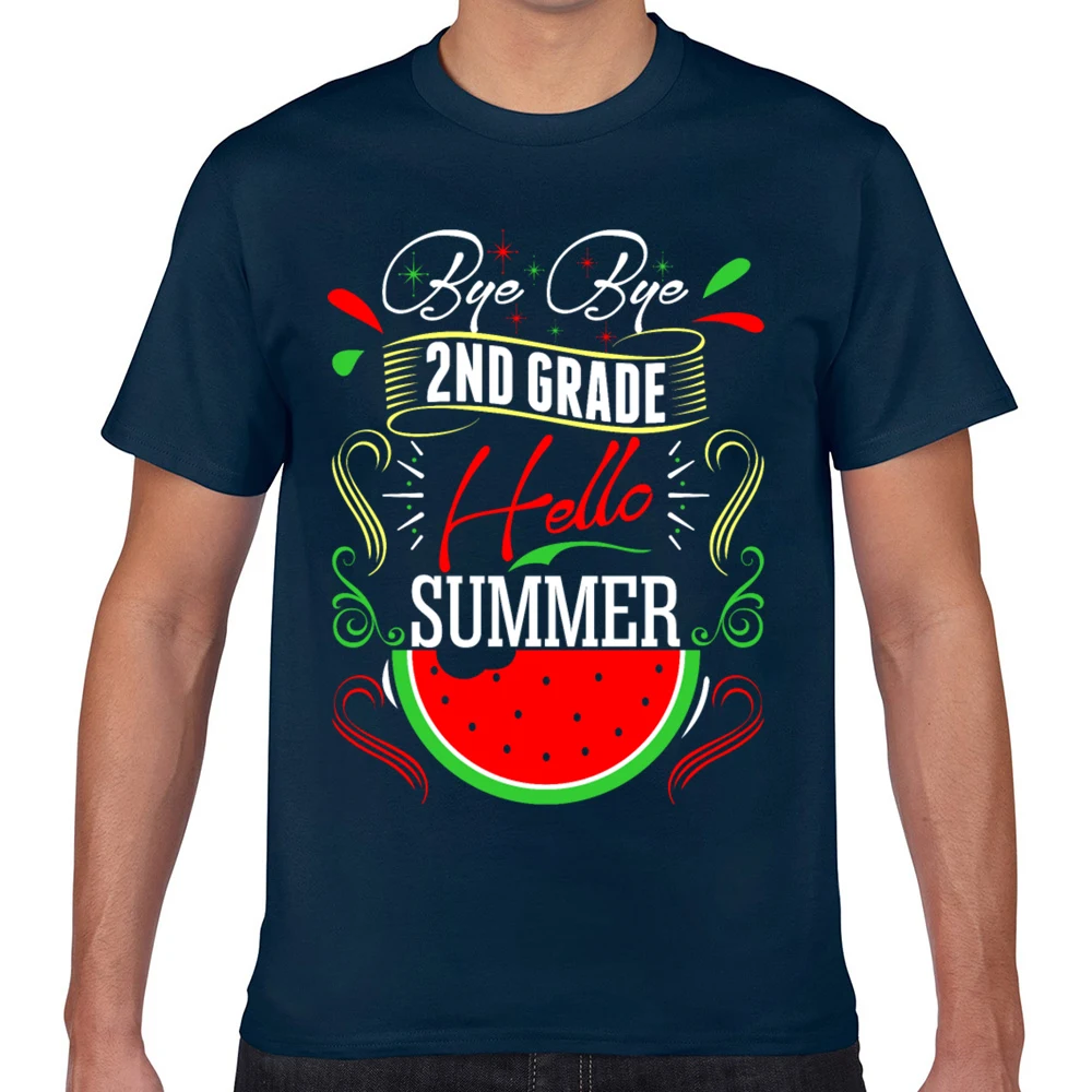 Топы Футболка Для мужчин Прощай учитель второго класса hello одежда в летнем стиле