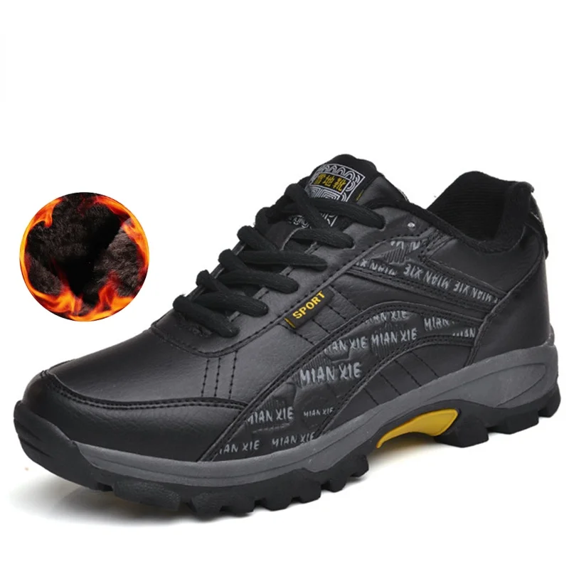 Мужские зимние ботинки Классические повседневные теплые из хлопка мужские