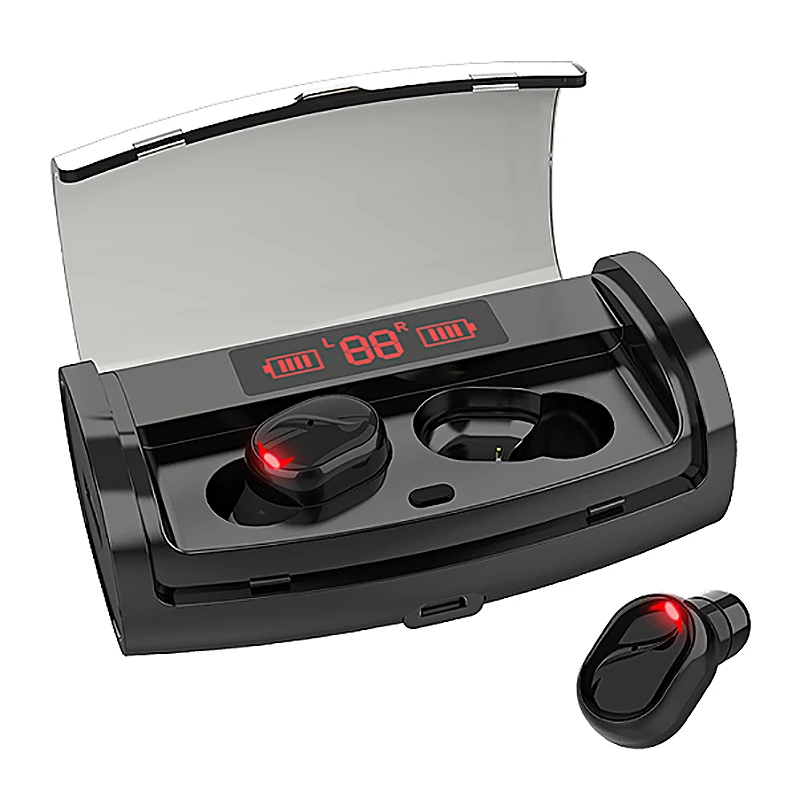HOT M18 Bluetooth гарнитура TWS 5 0 стерео Спорт водонепроницаемый цифровой дисплей