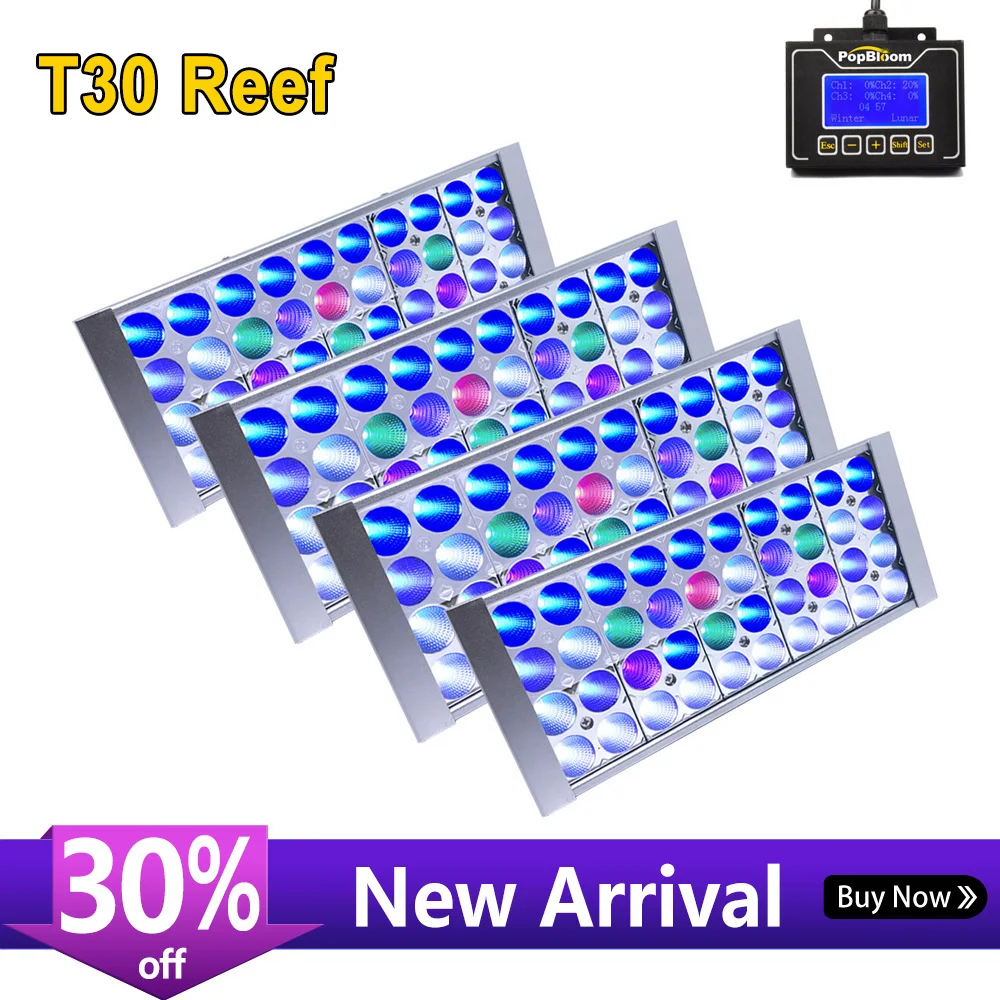 4 шт. светодиодная лампа PopBloom для аквариума светодиодный светильник полный