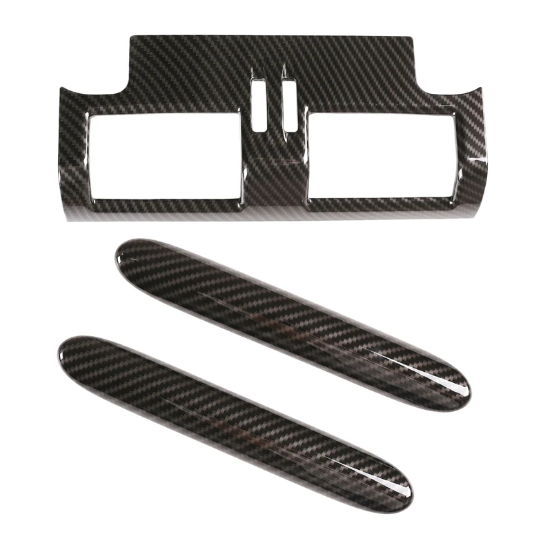 

3 Pcs Car Accessories:1Pcs Rear Air Conditioner Cover Outlet Decoration Trim & 2 Pcs Rear Handle Decoration Strip Cover
