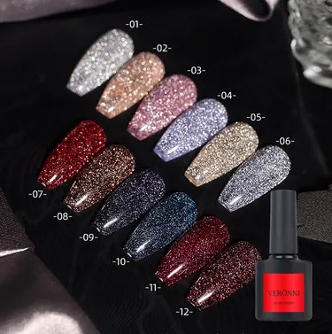 

New Nail Gel Glitter UV Gel Nail Polish Explosion Diamond Glue Nail Art Crystal Diamond Powder reflective shine Nail Polish