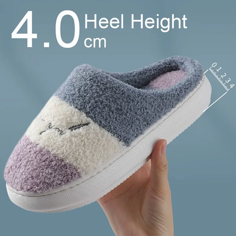 

Women Winter Platform Sneakers Fur Flat Shoes Soft Slip On Fluffy Warm Casual