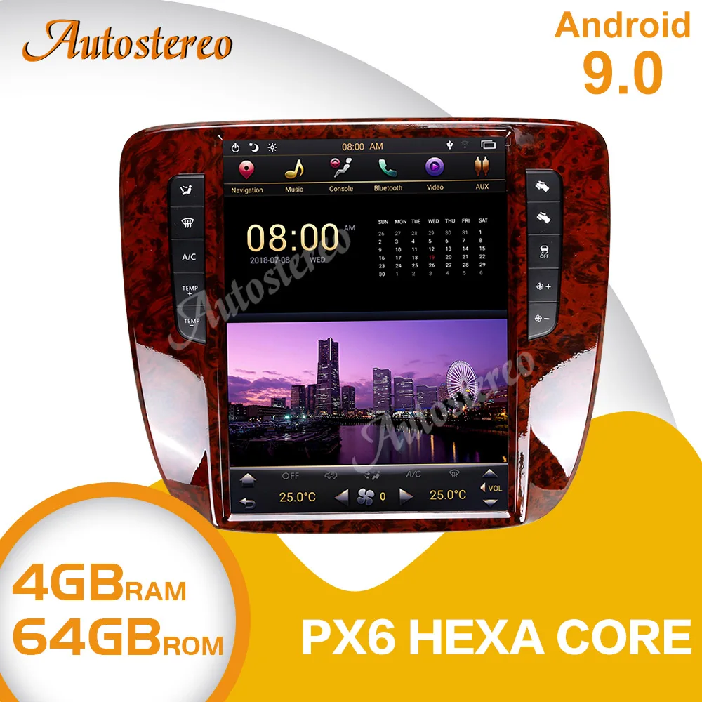 

For Chevrolet Suburban 2007-2012 12 Inch Android 9 Tesla Style Carplay Car GPS Navigation Multimedia Player Auto Stereo Headunit