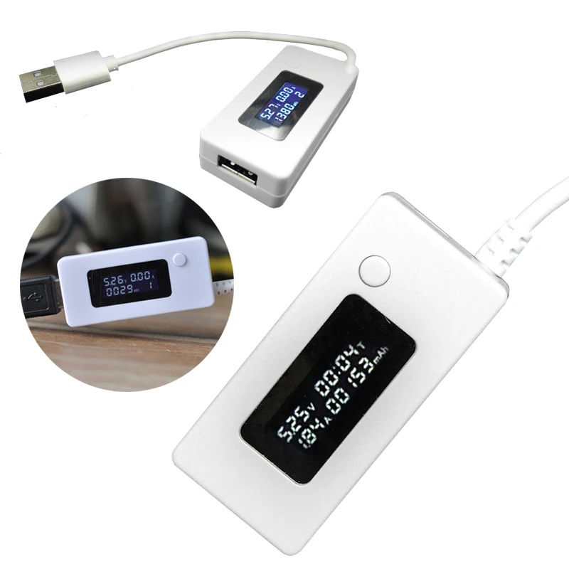 Профессиональный USB зарядное устройство Емкость батареи Напряжение Ток тестер