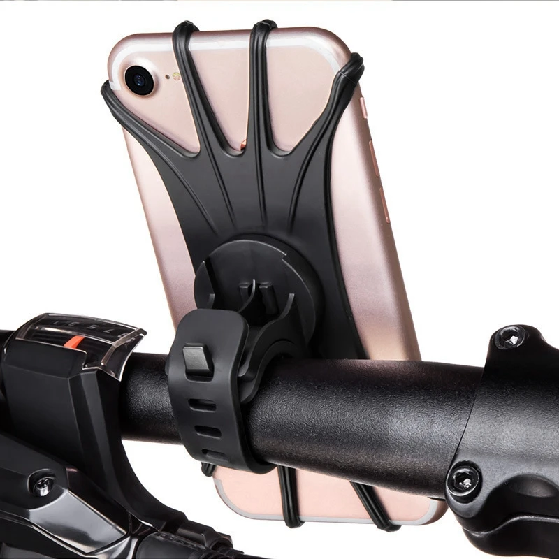 

Bicycle Holder 360 Rotation Motorcycle Stand Silicone Support Mobile Phone Holder Mount Band Bike GPS Clip for IPhone 13 12 Xs 7