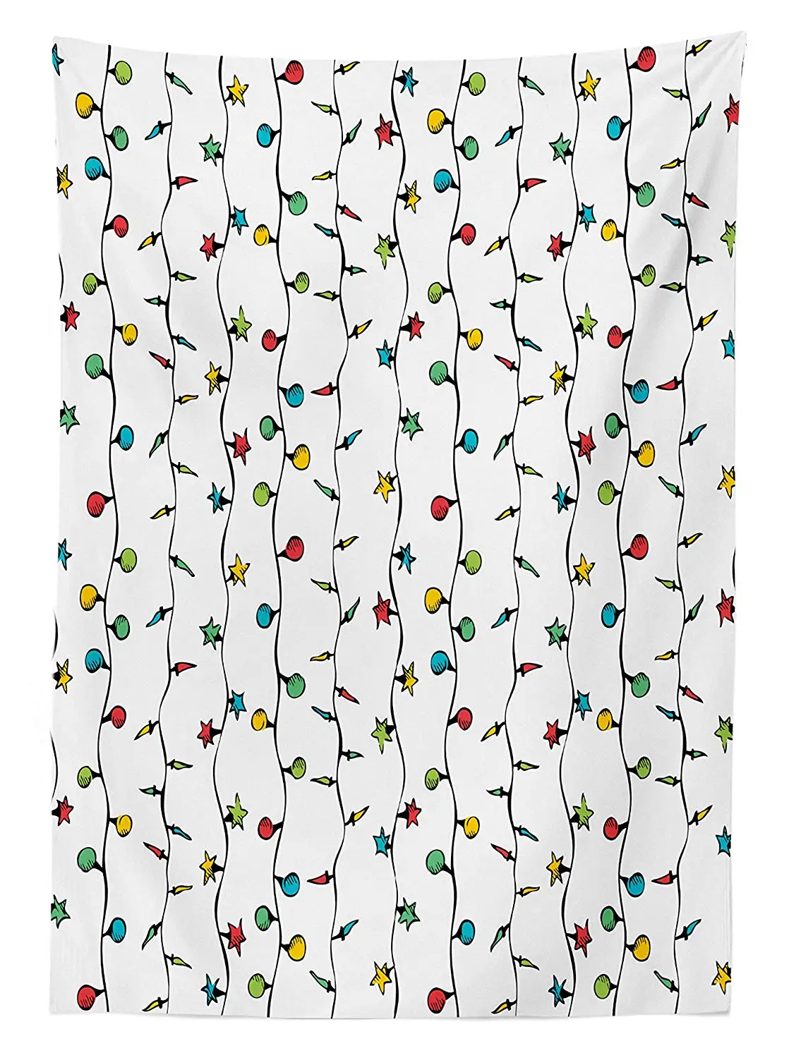 Дом Декоративная скатерть Рождественские огни на струне в форме звезды