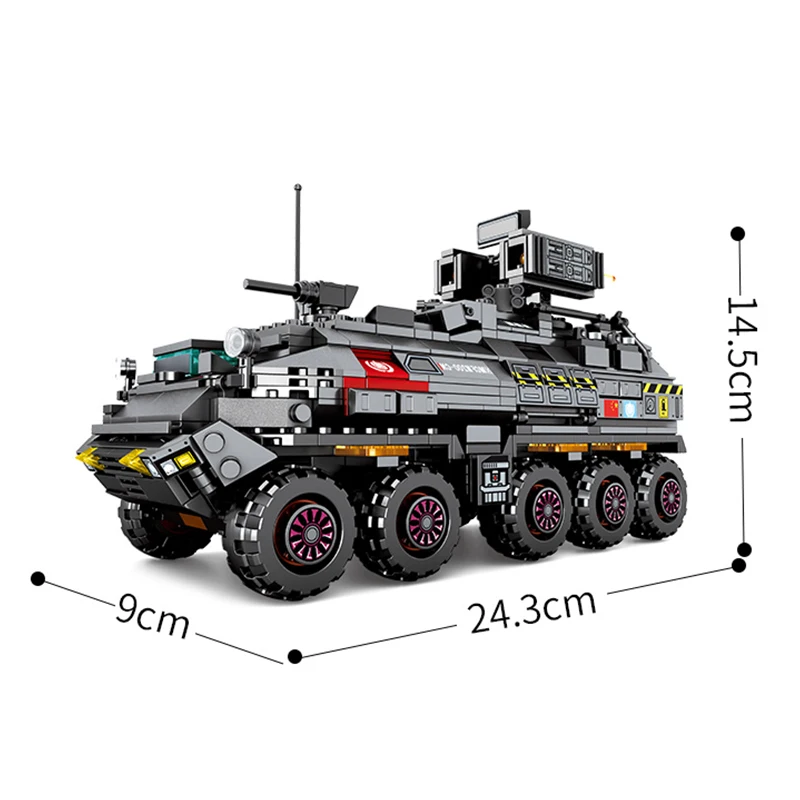 NO BOX Wandering Earth 107009 Военный танк Figther грузовики Comptible Technic строительные блоки кирпичи обучающая игрушка подарок на день рождения - Цвет: NO BOX