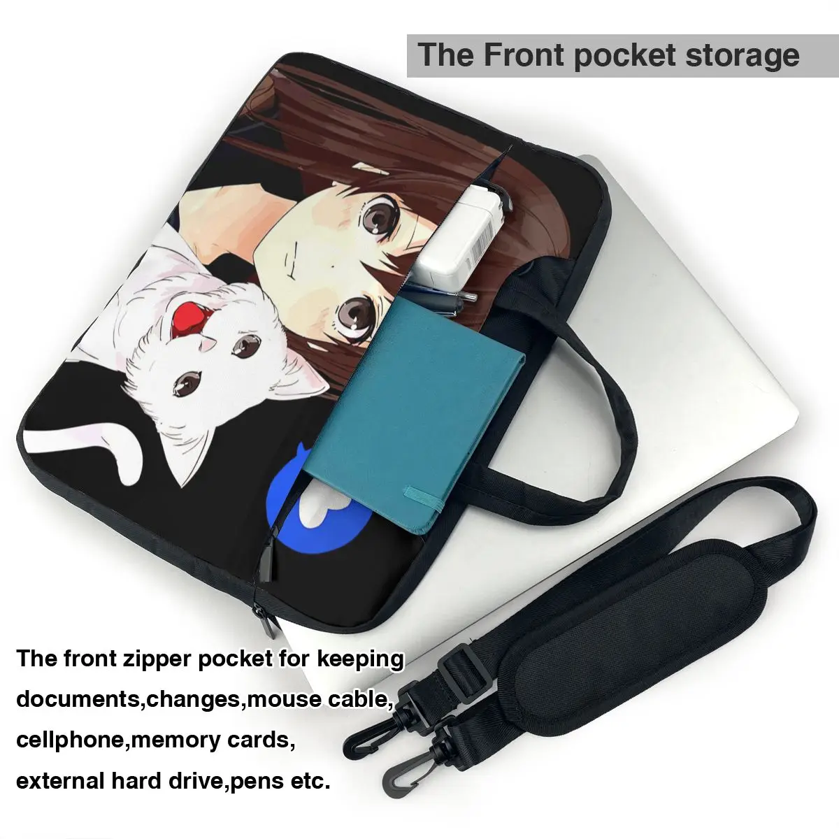 Сумка для ноутбука в стиле аниме девушки Neko кошка Женская винтажная Защитная