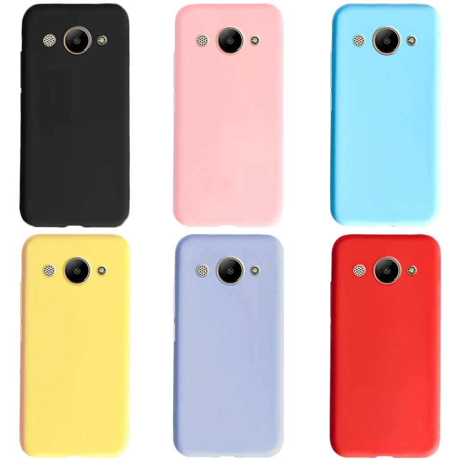 Силиконовый чехол для Huawei Y3 2017 2018 CAG-L02 ТПУ карамельного цвета задняя крышка