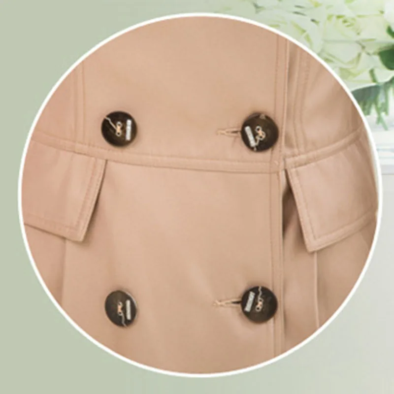 

Women Fashion Double-breasted Trench coat Female 2020 Spring Autumn New Plus size Thin Loose coat Lady windbreak Outerwear