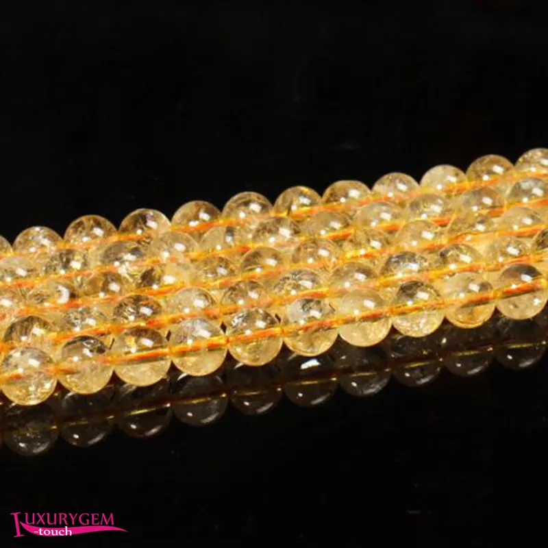 Высокое качество натуральный цитрин кристалл драгоценные камни камень 6 мм 8 10 12
