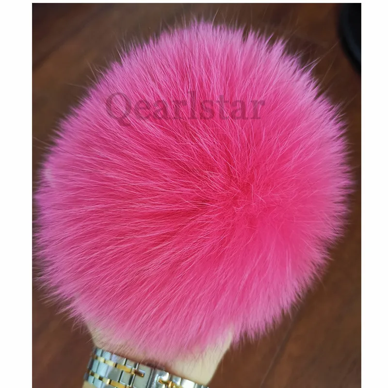 Оптовая продажа 5 штук в партии из натурального меха помпонами натуральный