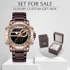 Мужские часы NAVIFORCE Топ люксовый бренд мужские спортивные военные часы полностью стальные водонепроницаемые кварцевые цифровые часы набор для продажи