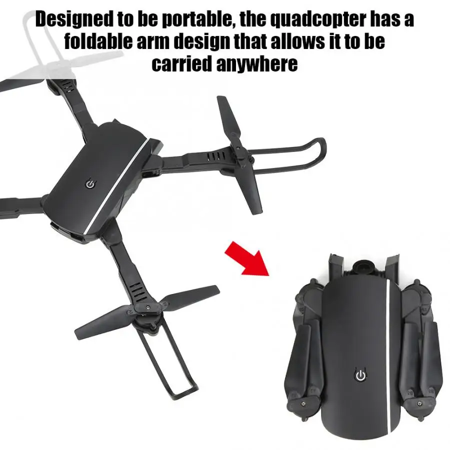 1808 складной WiFi FPV RC Дрон с двойным объективом 1080P камера Оптическое