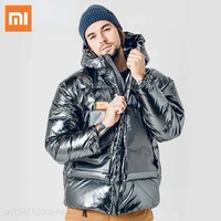 xiaomi skah down jacket male fashion winter jacket for men hooded windbreaker far infrared graphene materials coat male clothes