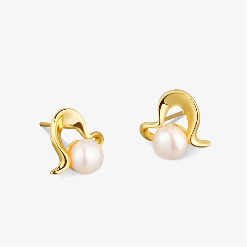 

KOFSAC Fashion Cute Pearl Love Heart Mini Studs Ear Jewelry 925 Sterling Silver Earrings For Women Valentine's day Accessories