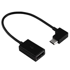 Угловой кабель 90 градусов USB 3,1 типа c, стандартный USB 2,0, Женский кабель OTG 10 см для сотового планшета и ноутбука