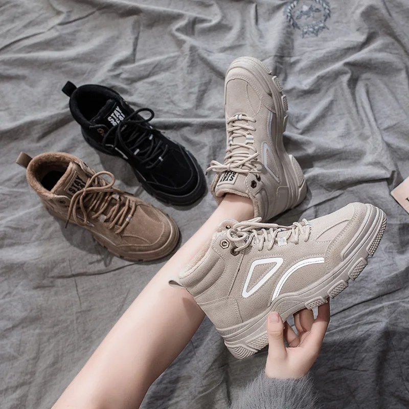 Кроссовки женские на платформе Повседневная Удобная дышащая обувь плоская