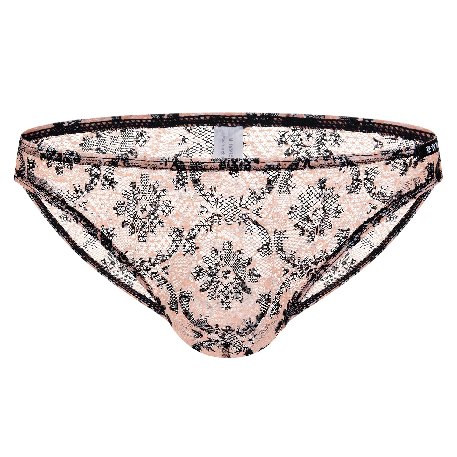 Мужские трусы бикини сексуальные сетчатые Полиэстеровые дышащие с низкой талией