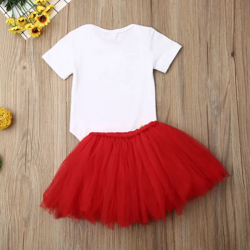 Kid Baby Girl Christmas Party Deer Romper Tops Cake Smash Tutu Tulle Skirt Dress | Детская одежда и обувь