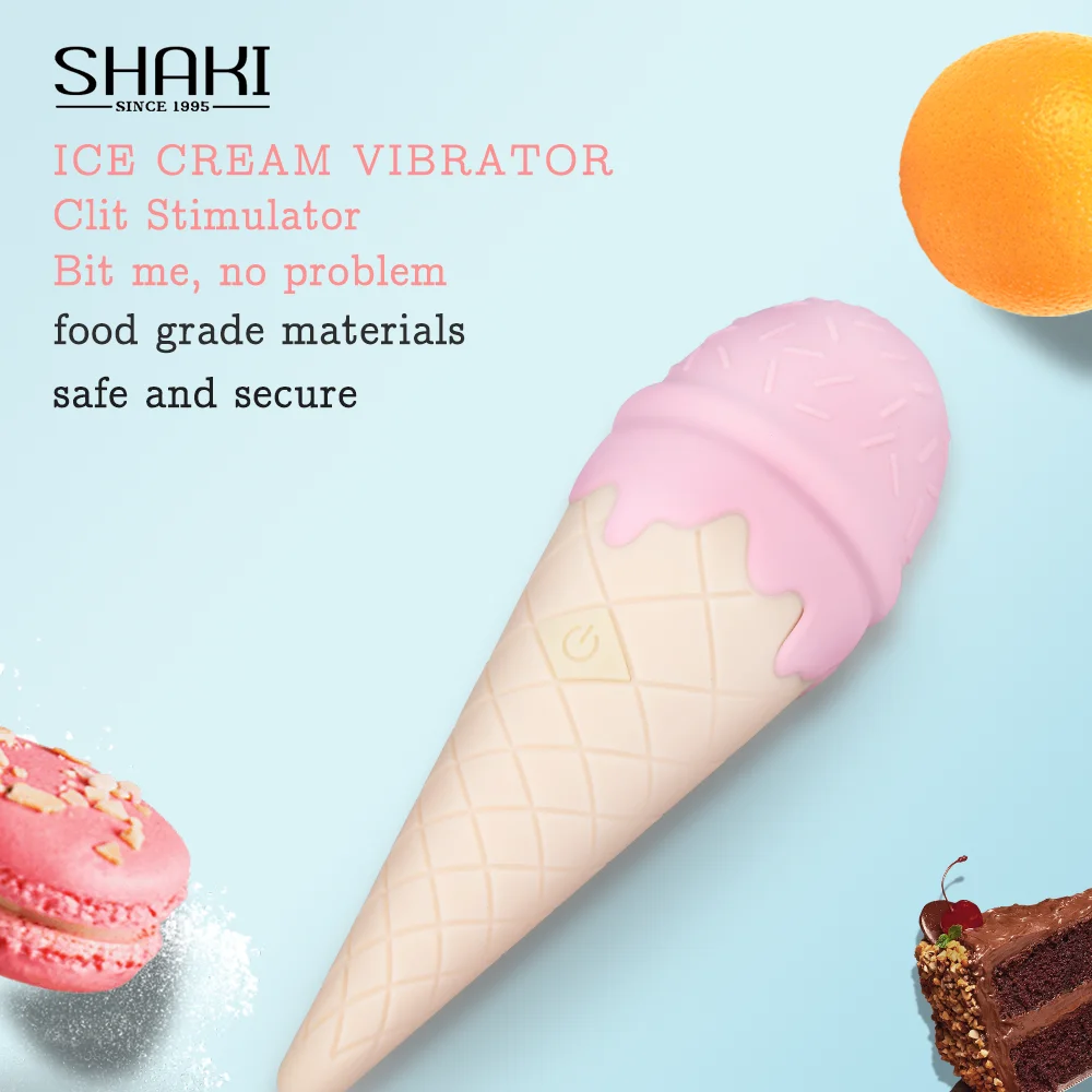 Мощный AV вибратор SHAKI мягкий силиконовый фаллоимитатор с мороженым волшебная