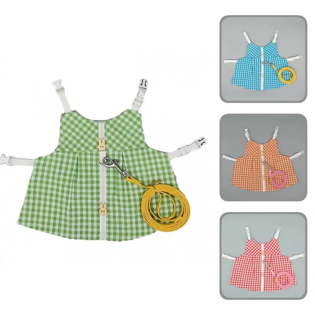 

Fashion 1 Set Soft Small Animal Rabbit Vest Clothes Breathable Rabbit Clothes with Traction Rope for Summer