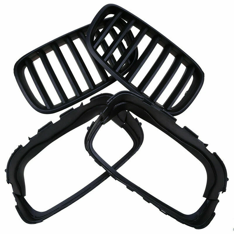 

Car Matte Black Kidney Grill Grille Pair For-BMW X5 X5M X6 X6M E70 E71 2007-2013