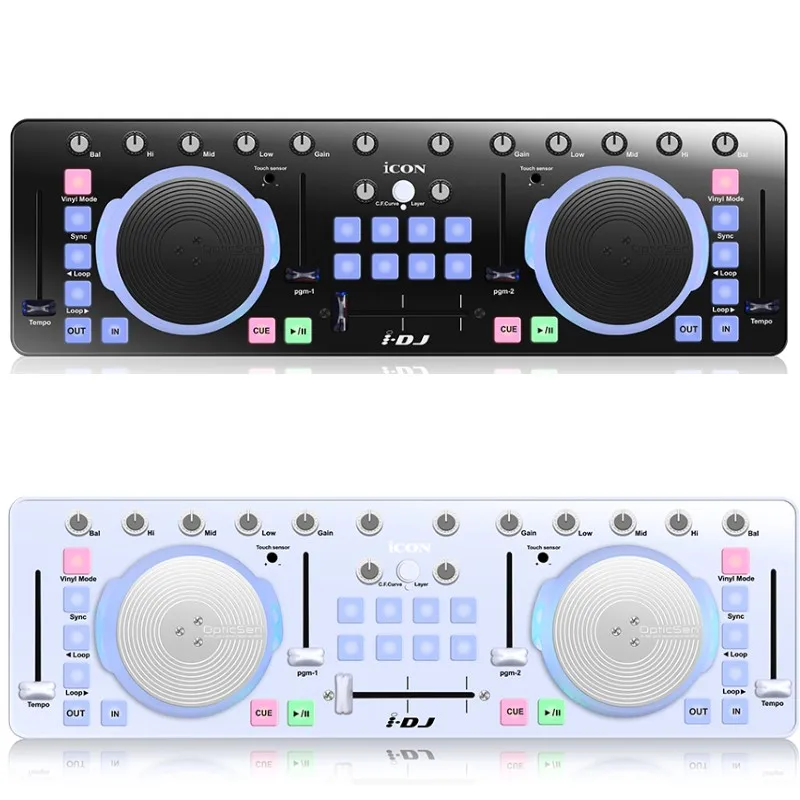 Профессиональный аудиомикшер iCON I-DJ IDJ Mini USB MIDI/DJ с сенсорными колесиками |