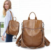luxury genuine leather womens backpack high quality fashion cowhide backpacks women casual large capacity brand shoulder bags
