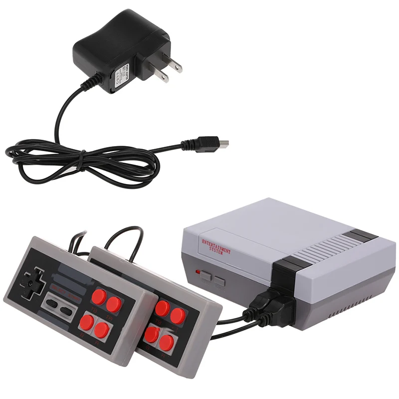 Встроенный 620 игр Мини ТВ игровая консоль 8 бит ретро портативный игровой плеер AV выход видео игры игрушки с панелью Подарки двойной геймпад - Цвет: EU Plug