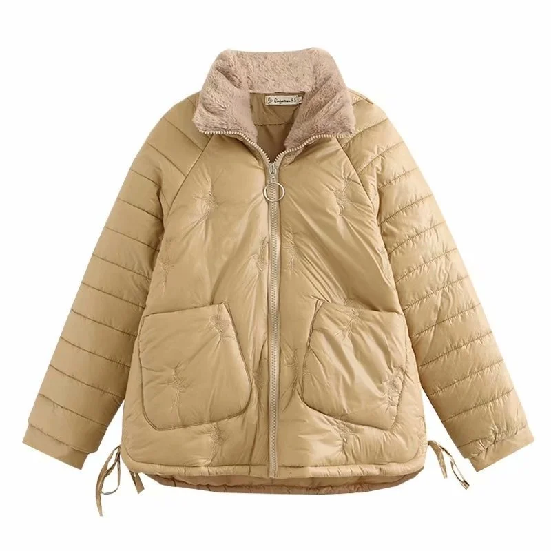 

Женское зимнее пальто, короткая стеганая куртка с рукавом реглан, теплая хлопковая куртка, повседневная и свободная Мода