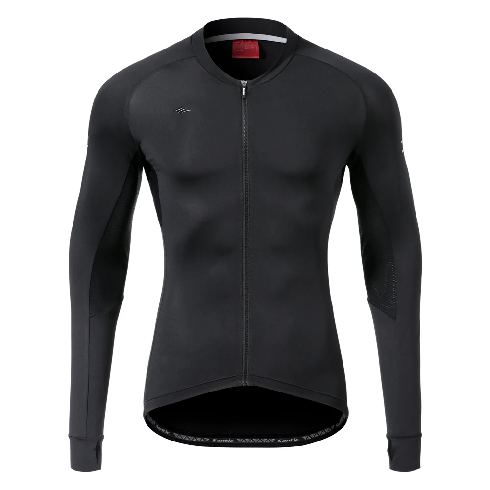Santic Мужская велосипедная майка с длинным рукавом удобная Солнцезащитная дорожка