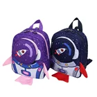 Детский рюкзак с поводком безопасности, милые детские мягкие школьные ранцы с объемным рисунком ракеты, сумки на плечо