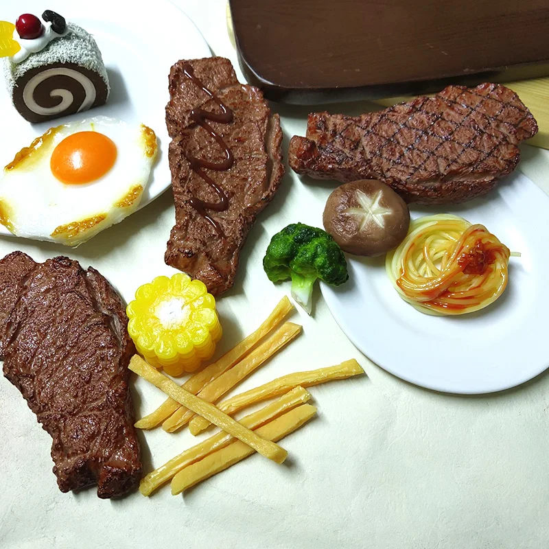 Имитация западной еды модель салата реквизит для фотосъемки из стейка украшения