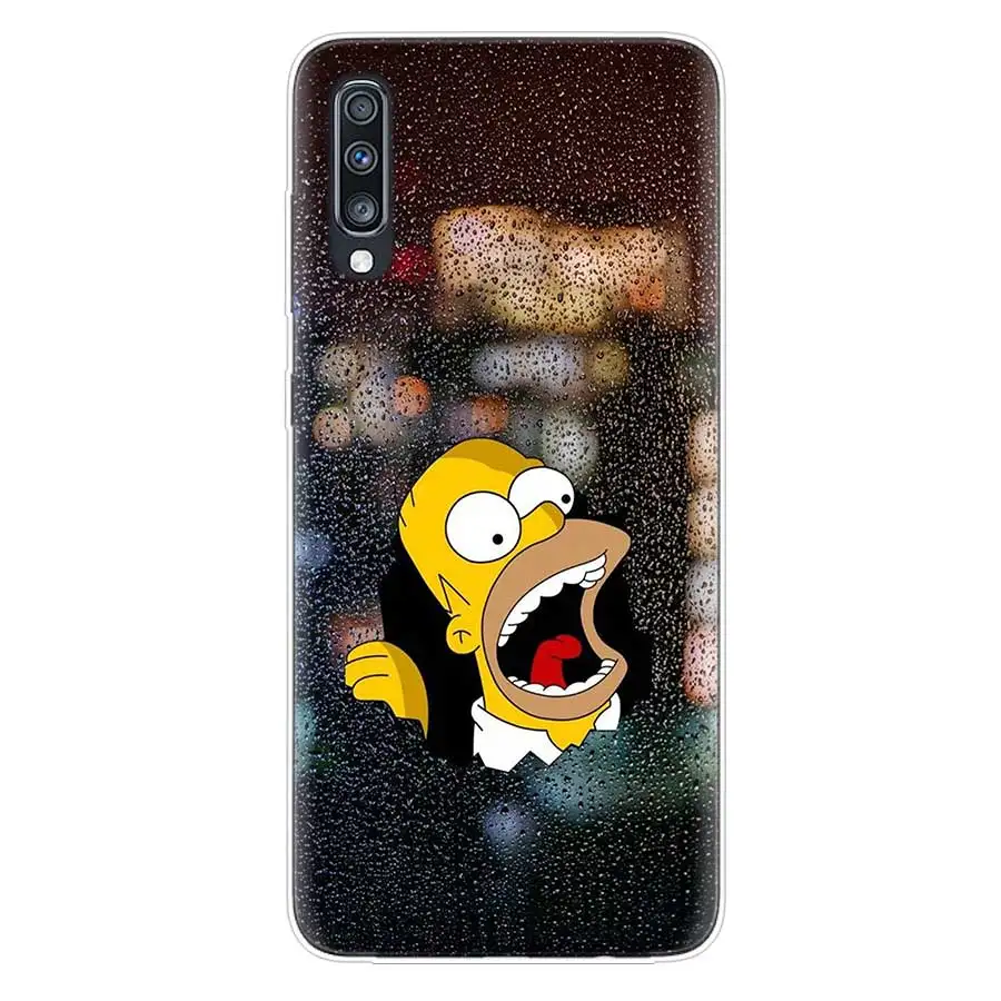 Симпсоны сзади чехол для телефона samsung A90 A80 A70 A60 A50 A50S A40 A30 A30S A20E A10E A10s S10Plus M40 M30
