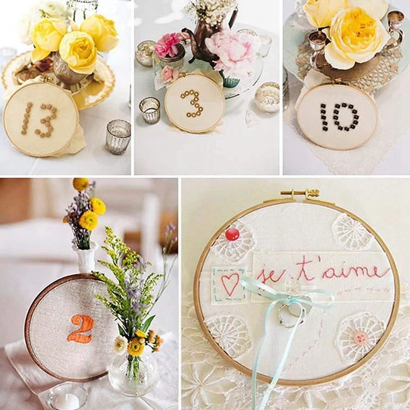 7 шт. бамбуковые круглые вышивальные обручи-кольца для стежков-ручные обручи