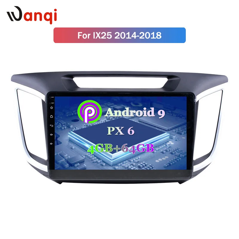 10 1 дюймов 4G + 64G ips 2.5D экран Android 9 0 gps навигация для hyundai IX25 2014 2018 Автомобильный