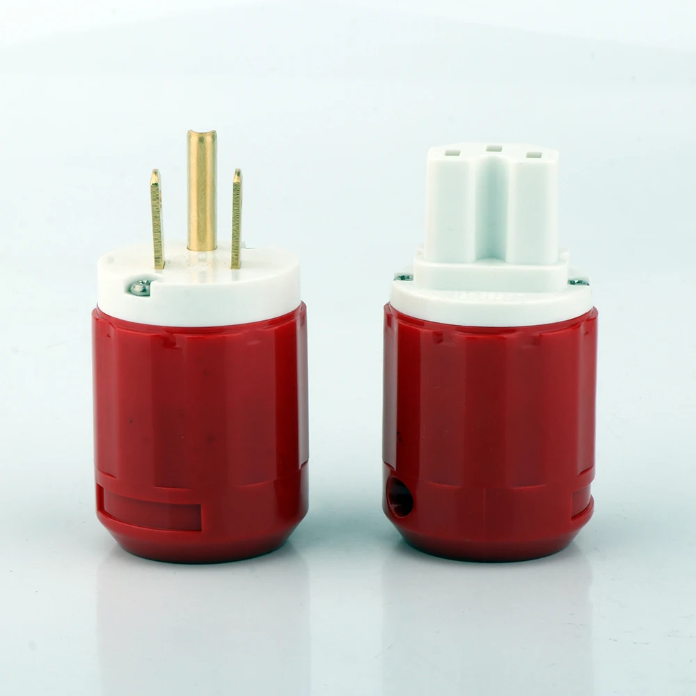 Hi-End hifi US power plug IEC Female connector вилка усилителя мощности звуковых частот DIY сетевой