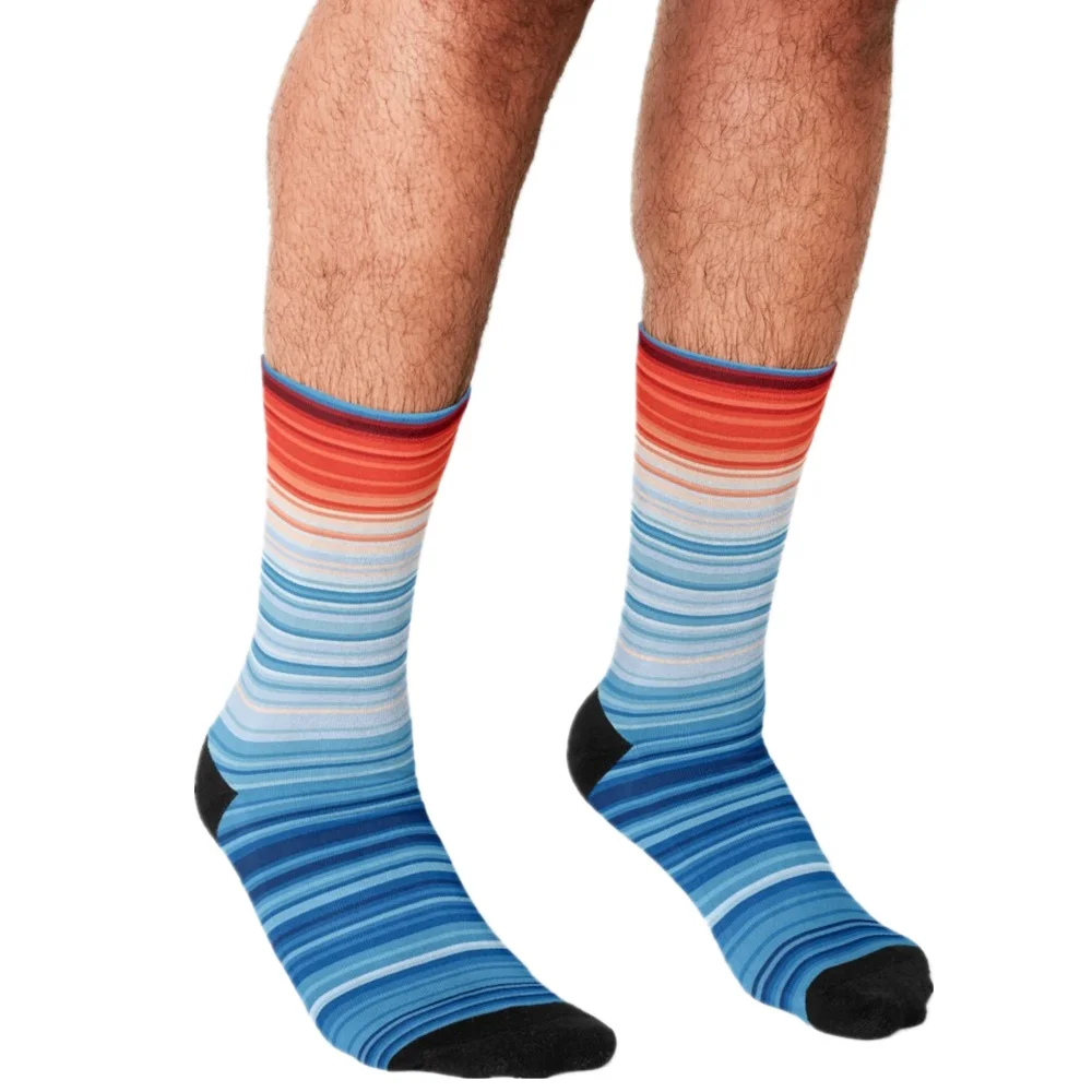 

Men Socks harajuku Climate Change Stripes Socks personality Printed Happy hip hop Novelty Skateboard Crew Casual Crazy Socks