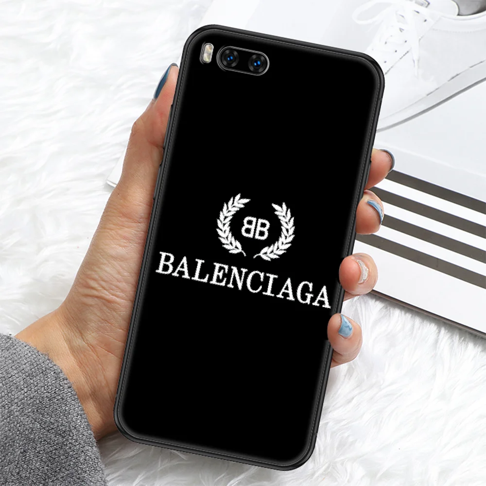 

Luxury Brand B-Balenciagas Phone case For Xiaomi Mi Max Note 3 A2 A3 8 9 9T 10 Lite Pro Ultra black pretty cover luxury bumper