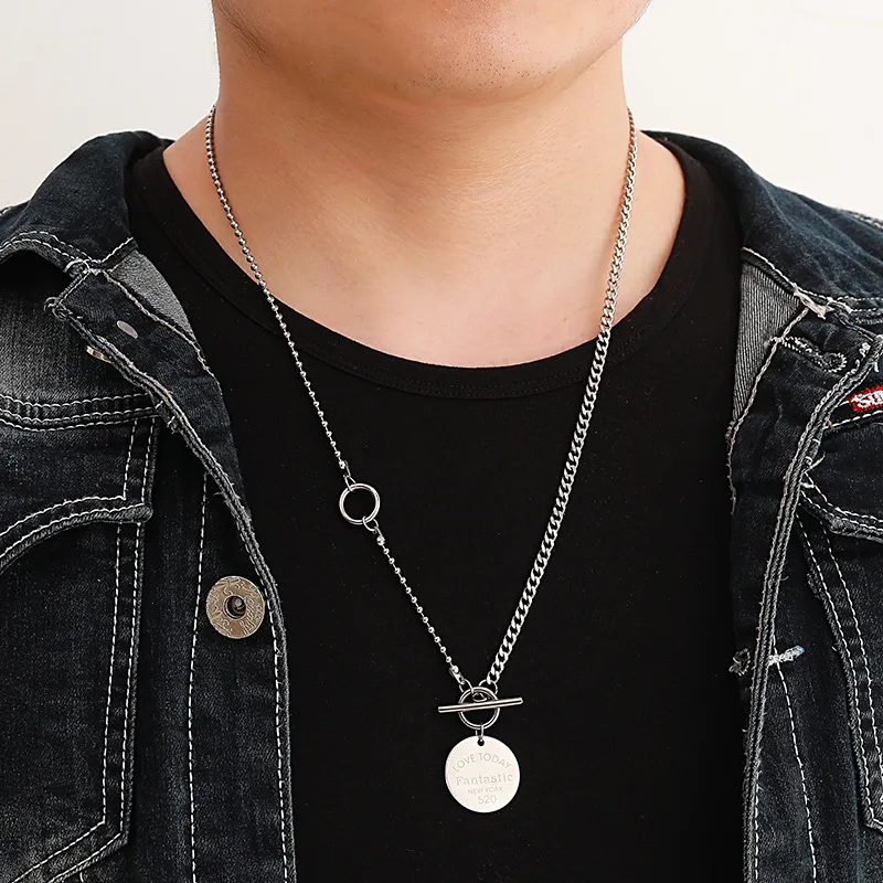 Модный хип хоп милый индивидуальная уличная Письмо подвеска в форме диска