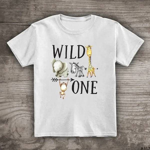 Футболка с животным для мальчиков первый день рождения|Сочетающаяся одежда