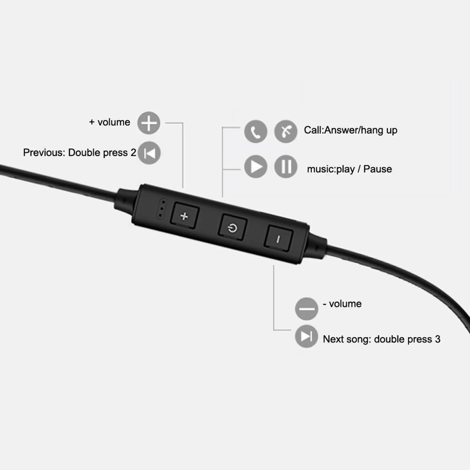 

For iPhone Android High Bass Wireless Bluetooth Headphones Earphones Earbuds