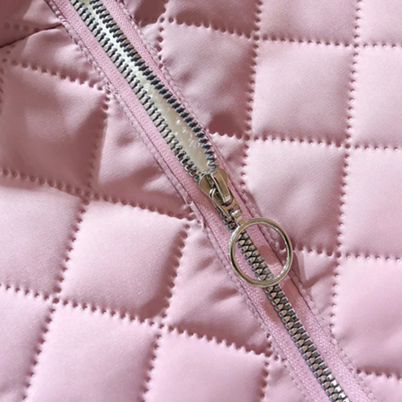 

Quilted Coat Argyle Winter Women's Hooded Wadded Solid Warm Zipper Female Short Coats 2020 Fashion Ladies Thick Padded Outwear