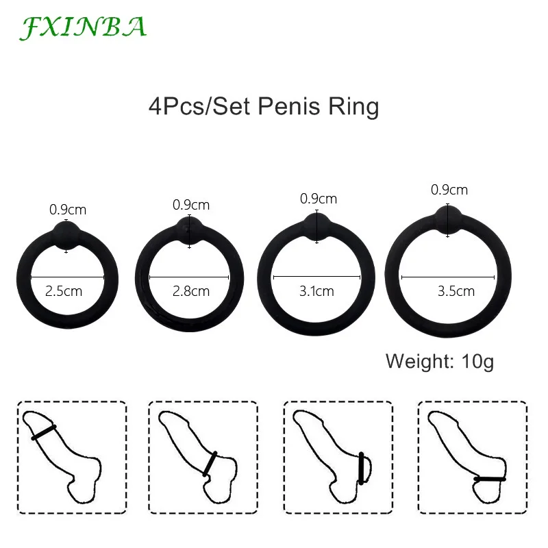 FXINBA Силиконовое регулируемое кольцо для члена веревка секс игрушки мужчин