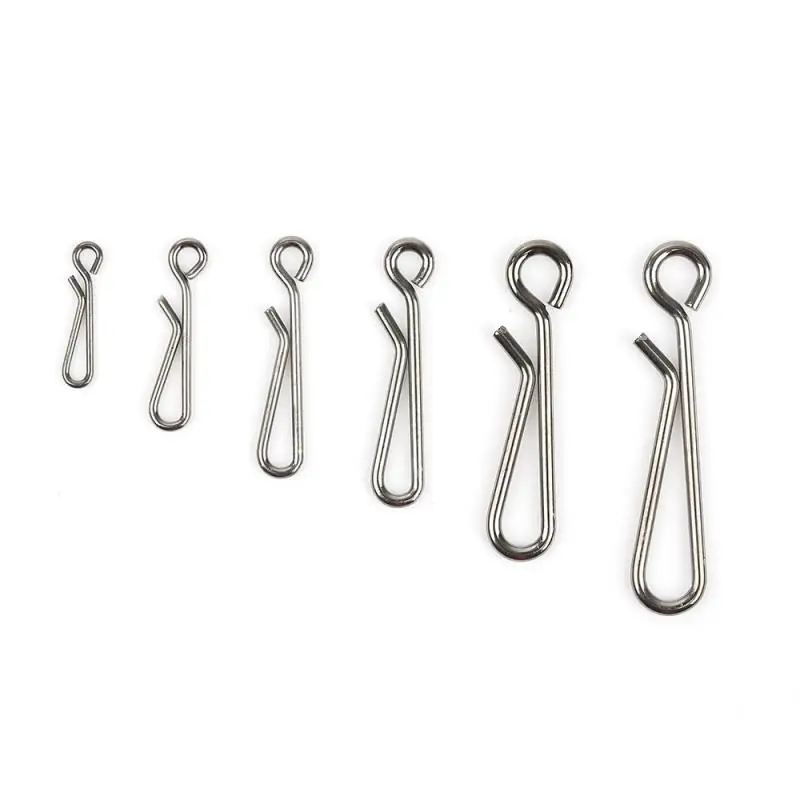 

50pcs Fishhooks Fishing Fast lock Barrel Swivel Solid Fishing Pin Snaps Connector BJ40