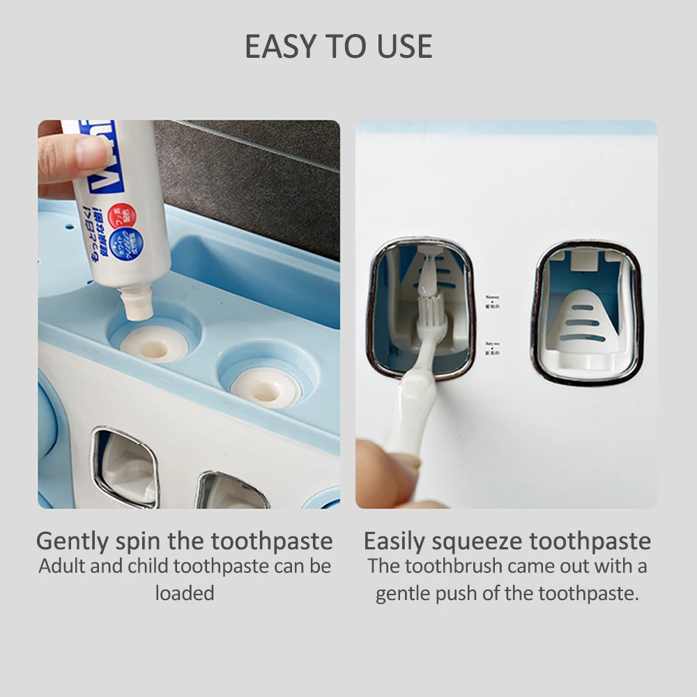 Многофункциональный держатель для зубной щетки можно повесить на стену