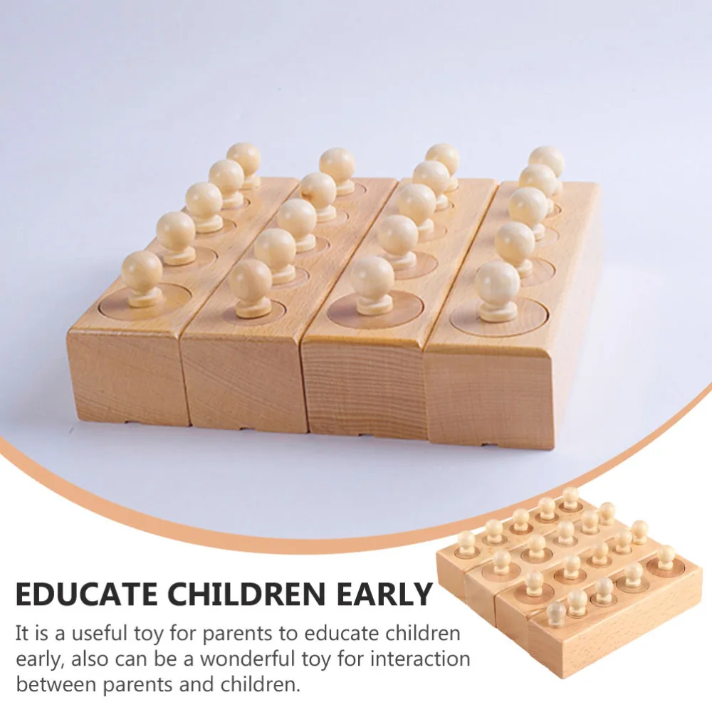 

1 Set Interactive Educational Family Playthings Knobbed Cylinders Socket