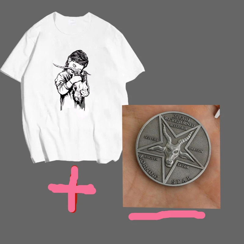 Футболка с Сатаной для мужчин и женщин Детская рубашка принтом светителя демона